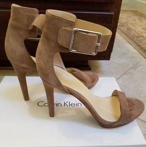 Calvin Klein Vivian Suede Heeled Sandal